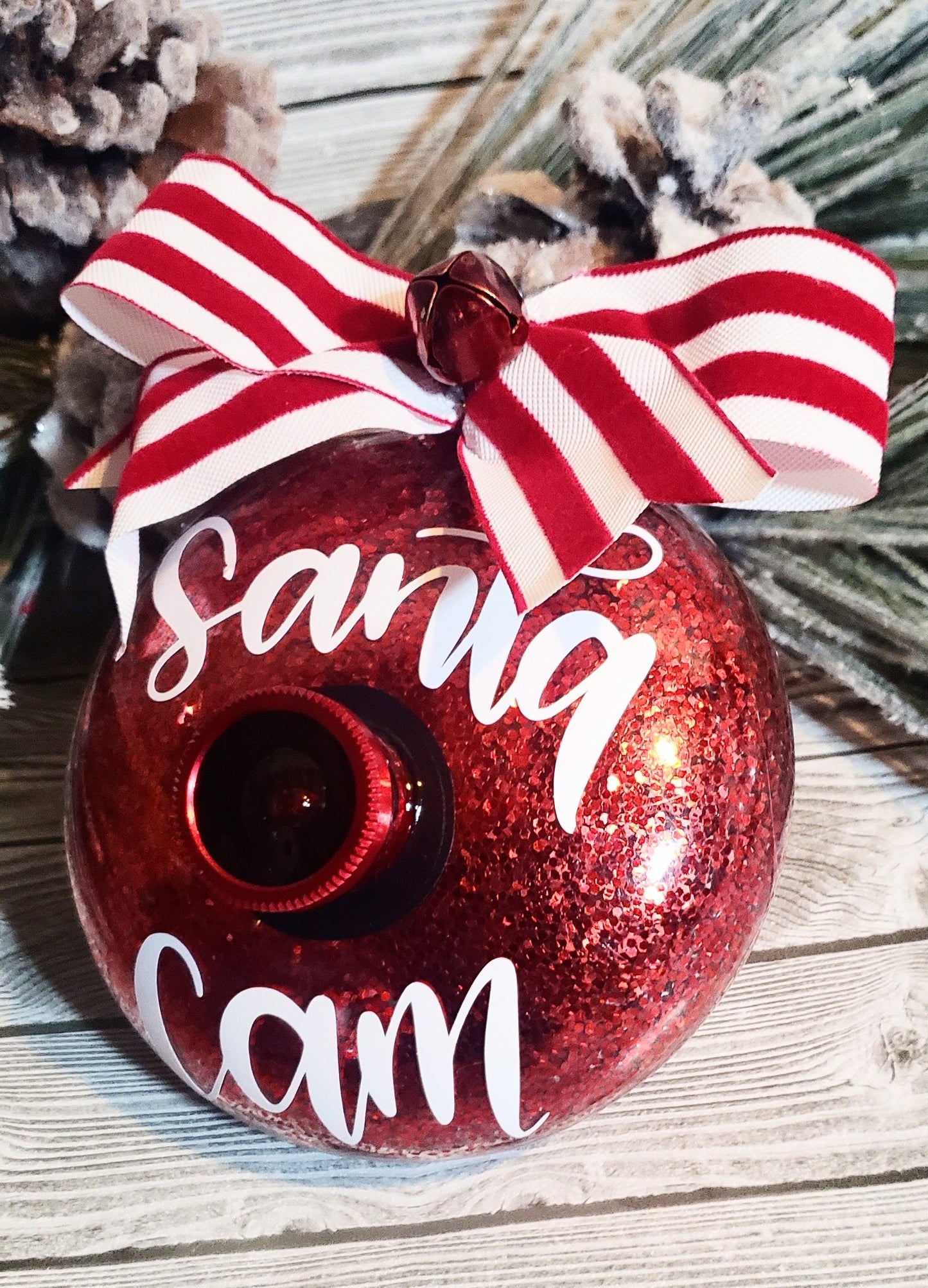 SANTA CAM PERSONALIZED CHRISTMAS ORNAMENT | PERSONALIZED ORNAMENT