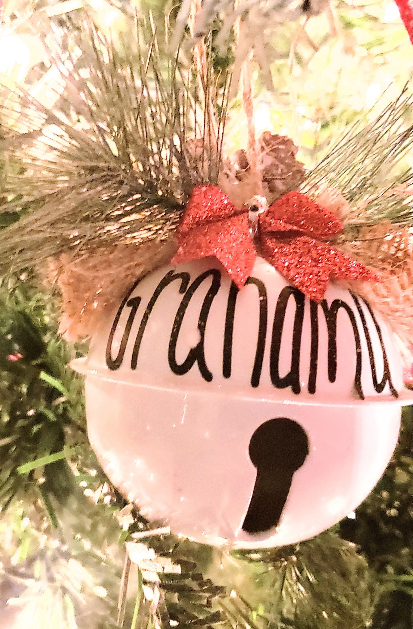 LARGE 3-4 inchPERSONALIZED BELL ORNAMENTS