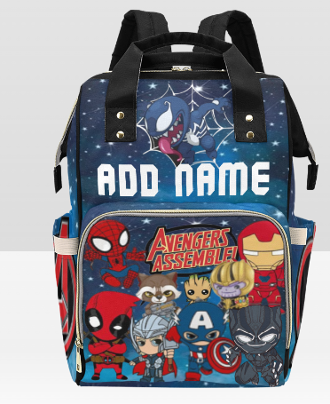 BABY SUPER HERO INSPIRED PERSONALIZED Custom Diaper Bag | Custom diaper bag | Custom Backpack | Baby Shower Gift | New Parent | Design your Diaper Bag