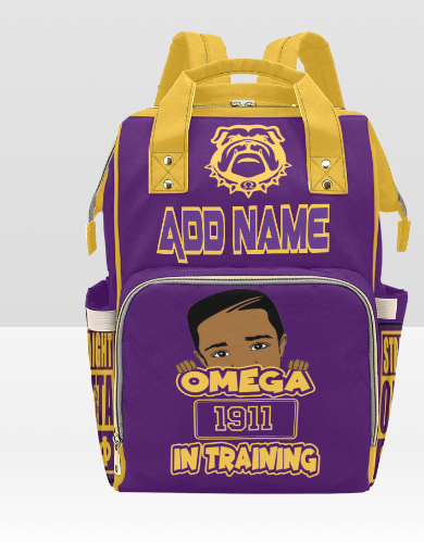 CUSTOMIZABLE PERSONALIZED OMEGA PSI DIAPER BAG | OMEGA BABY | DAD DIAPER BAG | PERSONALIZED DIAPER BAG | Personalized Baby Shower Gift