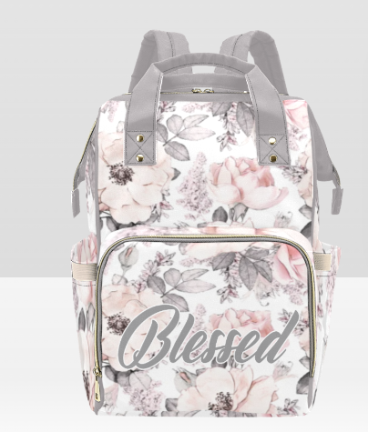 CUSTOMIZABLE PERSONALIZED DIAPER BAG | BACKPACK DIAPER BAG | Mothers Day | New Mom | Flower Diaper Bag | Faith Bag