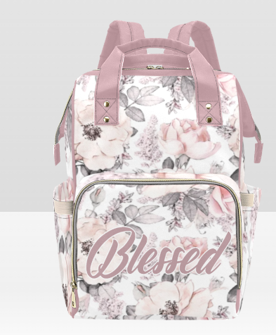 CUSTOMIZABLE PERSONALIZED DIAPER BAG | BACKPACK DIAPER BAG | Mothers Day | New Mom | Flower Diaper Bag | Faith Bag