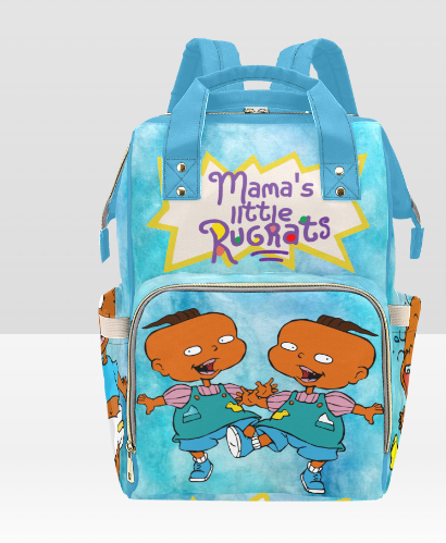 CUSTOMIZABLE PERSONALIZED TWINS BOY/ BOY CHARACTER DIAPER BAG