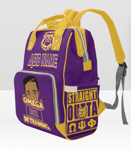 CUSTOMIZABLE PERSONALIZED OMEGA PSI DIAPER BAG | OMEGA BABY | DAD DIAPER BAG | PERSONALIZED DIAPER BAG | Personalized Baby Shower Gift