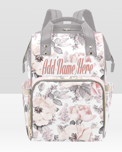 CUSTOMIZABLE PERSONALIZED DIAPER BAG | BACKPACK DIAPER BAG | Mothers Day | New Mom | Flower Diaper Bag | Faith Bag