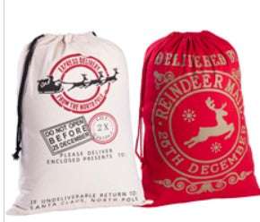 PERSONALIZED SANTA SACKS | SANTA SACKS | REUSABLE SANTA SACKS | COTTON GIFT BAGS