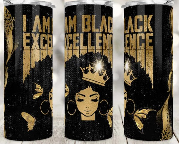 Black Queen, Personalized Tumbler, Black Girl Tumbler, Black Girl