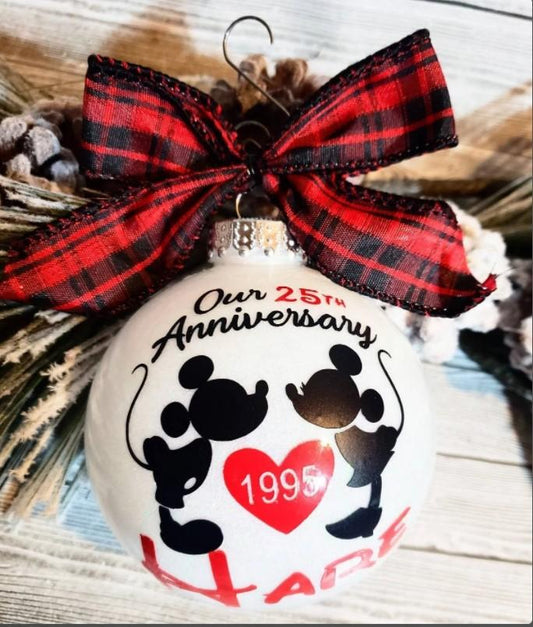 JUMBO DISNEY INSPIRED PERSONALIZED ANNIVERSARY ORNAMENT