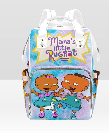 CUSTOMIZABLE PERSONALIZED TWINS GIRL/ BOY CHARACTER  DIAPER BAG