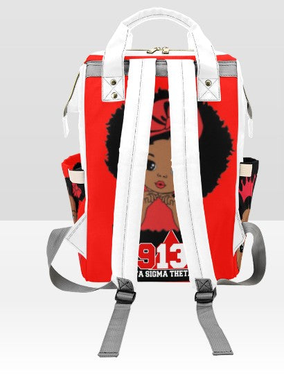 CUSTOMIZABLE PERSONALIZED DELTA SIGMA THETA BACKPACK DIAPER BAG