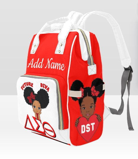 CUSTOMIZABLE PERSONALIZED DELTA SIGMA THETA BACKPACK DIAPER BAG