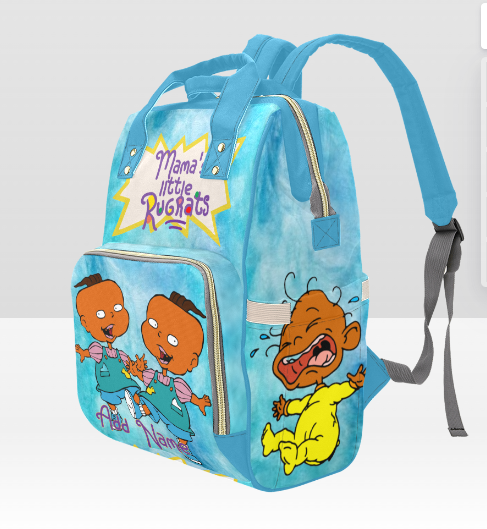 CUSTOMIZABLE PERSONALIZED TWINS BOY/ BOY CHARACTER DIAPER BAG