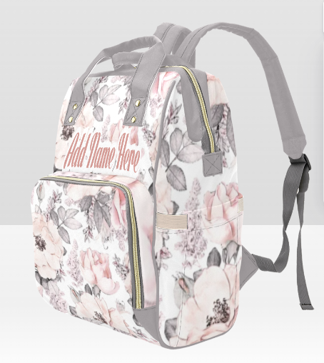 CUSTOMIZABLE PERSONALIZED DIAPER BAG | BACKPACK DIAPER BAG | Mothers Day | New Mom | Flower Diaper Bag | Faith Bag