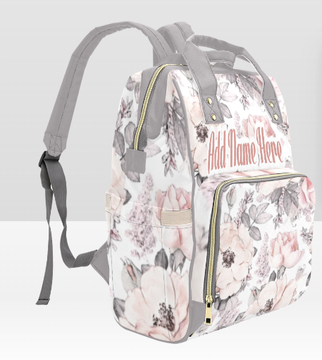 CUSTOMIZABLE PERSONALIZED DIAPER BAG | BACKPACK DIAPER BAG | Mothers Day | New Mom | Flower Diaper Bag | Faith Bag