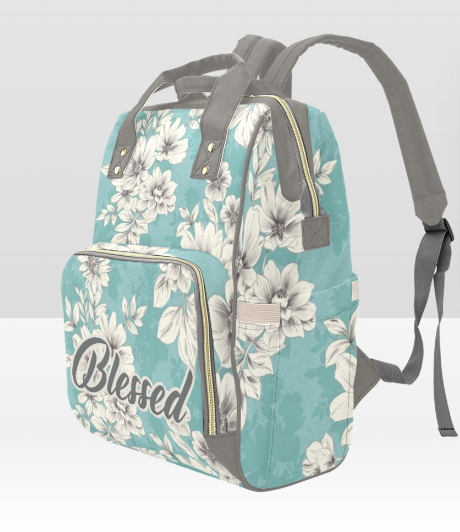 CUSTOMIZABLE PERSONALIZED DIAPER BAG | BACKPACK DIAPER BAG | Mothers Day | New Mom | Flower Diaper Bag | Faith Bag