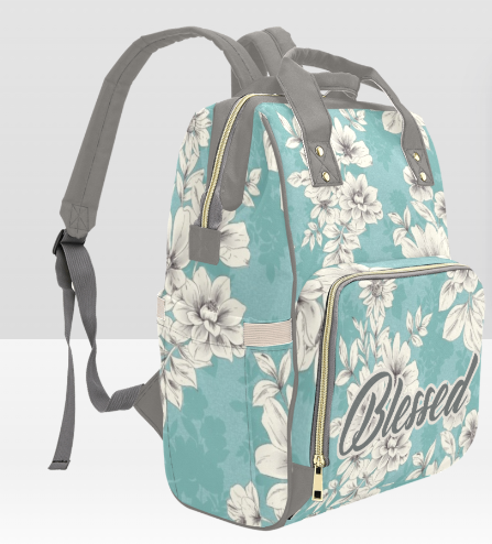 CUSTOMIZABLE PERSONALIZED DIAPER BAG | BACKPACK DIAPER BAG | Mothers Day | New Mom | Flower Diaper Bag | Faith Bag