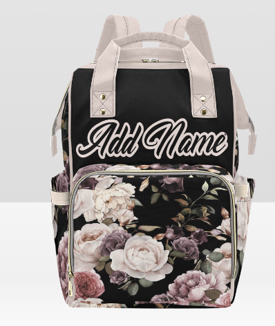 CUSTOMIZABLE PERSONALIZED DIAPER BAG | BACKPACK DIAPER BAG | Mothers Day | New Mom | Flower Diaper Bag | Faith Bag