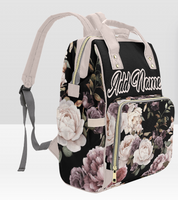 CUSTOMIZABLE PERSONALIZED DIAPER BAG | BACKPACK DIAPER BAG | Mothers Day | New Mom | Flower Diaper Bag | Faith Bag
