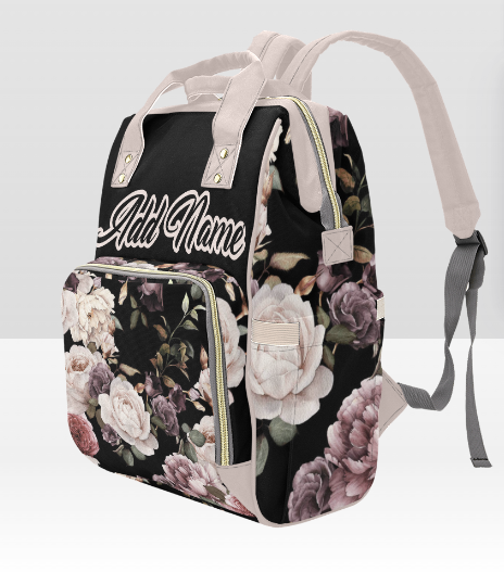 CUSTOMIZABLE PERSONALIZED DIAPER BAG | BACKPACK DIAPER BAG | Mothers Day | New Mom | Flower Diaper Bag | Faith Bag