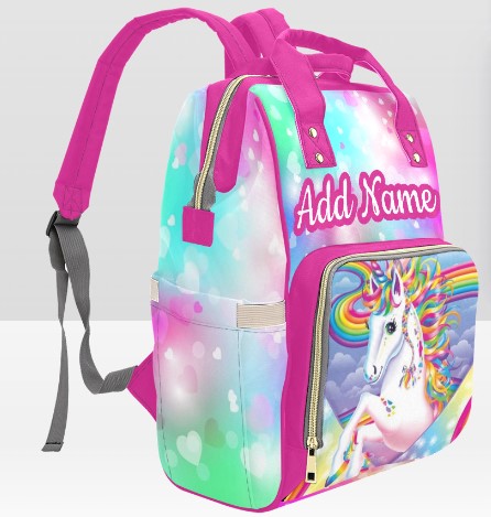 PERSONALIZED Custom Unicorn Diaper Bag | Personalized Diaper Bag | Girl diaper bag |Custom Backpack |Baby Shower Gift |Mothers Day |New Mom