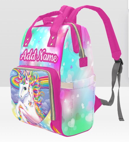 PERSONALIZED Custom Unicorn Diaper Bag | Personalized Diaper Bag | Girl diaper bag |Custom Backpack |Baby Shower Gift |Mothers Day |New Mom