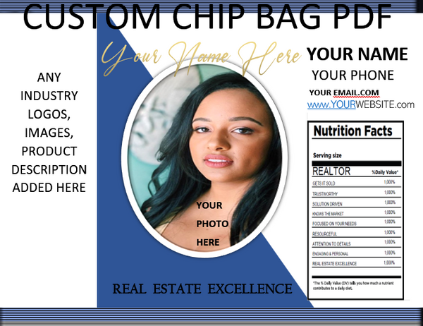 Custom Any Occasion Chip Bag | Personalized Favor | Custom Chip Bags |  Custom Party Favor | Kids Birthday