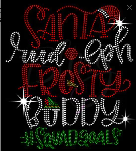 SQUAD GOALS CHRISTMAS BLING SHIRT | CHRISTMAS SHIRT |  RHINESTONE BLING SHIRT | HOLIDAY BLING | UGLY SWEATER | Believe