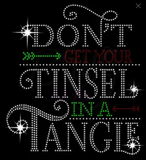 TINSEL IN A TANGLE  | CHRISTMAS SHIRT |  RHINESTONE BLING SHIRT | HOLIDAY BLING | UGLY SWATER | Elf