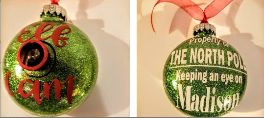 ELF CAM PERSONALIZED CHRISTMAS ORNAMENT | PERSONALIZED ORNAMENT