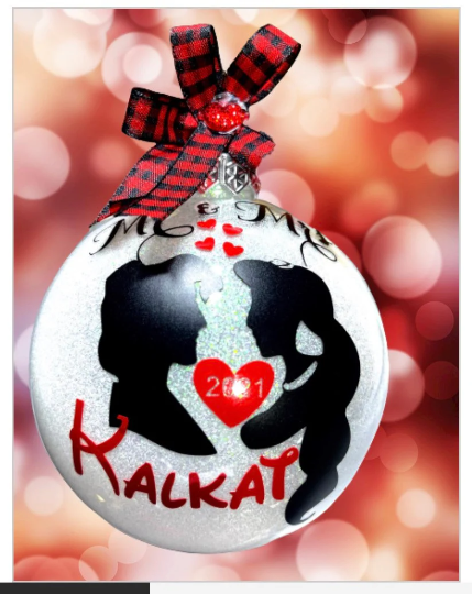 ANY CHARACTER, LARGE WEDDING, ANNIVERSARY, ENGAGEMENT PERSONALIZED ORNAMENT