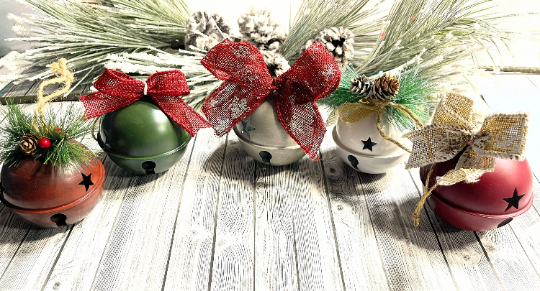 LARGE 3-4 inchPERSONALIZED BELL ORNAMENTS