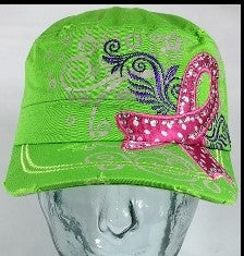 FIGHT BREAST CANCER TRUCKER HAT | PINK RIBBON HAT | CRUSH CANCER HAT | RHINESTONE BLING HAT