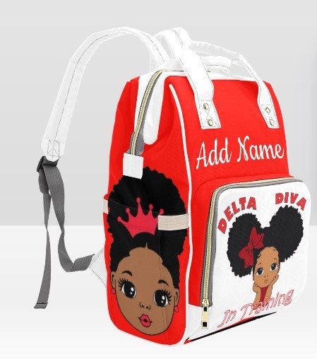 Delta Sigma Theta Personalized Custom Diaper Bag |Personalized Diaper Bag |Delta BABY | Delta Bag |Baby Shower | New Mom Gift | Mother's Day