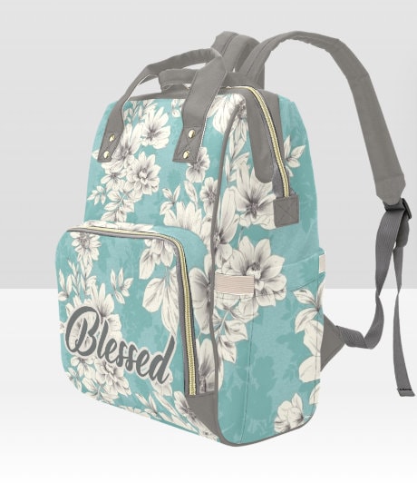 PERSONALIZED Custom Blessed Diaper Bag | Flower Diaper Bag | Custom diaper bag | Custom Backpack | Baby Shower Gift | New Parent | Baby Bag