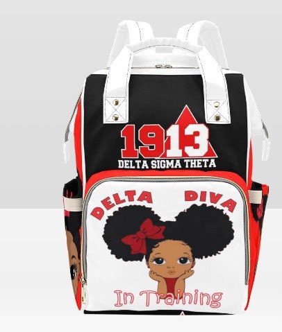 Delta Sigma Theta Personalized Custom Diaper Bag |Personalized Diaper Bag |Delta BABY | Delta Bag |Baby Shower | New Mom Gift | Mother's Day