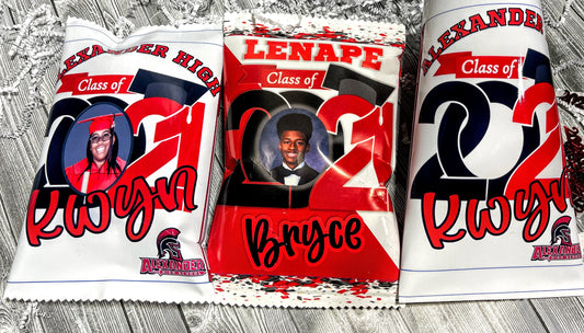 Any Year, Any Design, Any Colors, Custom Grad Chip Bags | Chip Bag Favors | Custom Chip Bags | Party favors| GRAD GIFT | Class of 2023