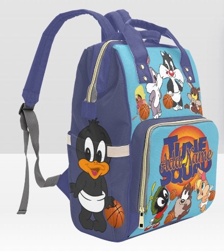 PERSONALIZED character Diaper Bag | Space Jam Style Diaper Bag | TuneSquad Backpack | Custom diaper Bag| Baby Shower Gift | New Parent