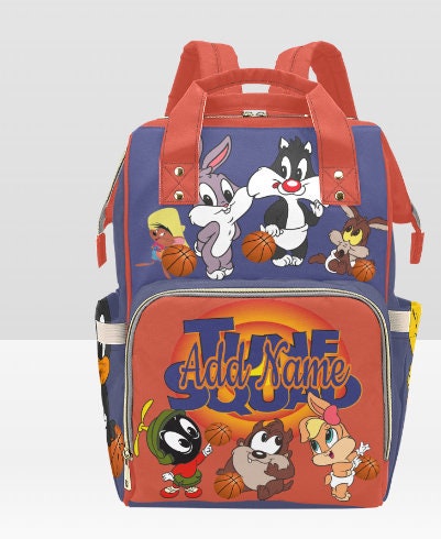 PERSONALIZED character Diaper Bag | Space Jam Style Diaper Bag | TuneSquad Backpack | Custom diaper Bag| Baby Shower Gift | New Parent