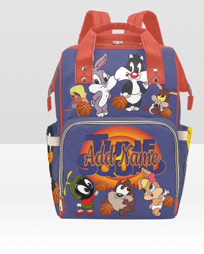 PERSONALIZED character Diaper Bag | Space Jam Style Diaper Bag | TuneSquad Backpack | Custom diaper Bag| Baby Shower Gift | New Parent