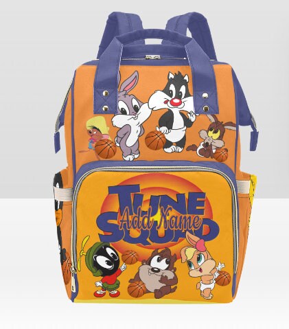 PERSONALIZED character Diaper Bag | Space Jam Style Diaper Bag | TuneSquad Backpack | Custom diaper Bag| Baby Shower Gift | New Parent